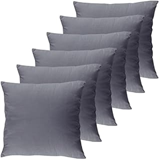 POSH WAVE 4 Pack Cushion Covers 35cmx35cm with Invisible Zipper, Polycotton Square Pillowcase for Livingroom, Sofa, Bedroom & Couch (4PCS, CREAM)