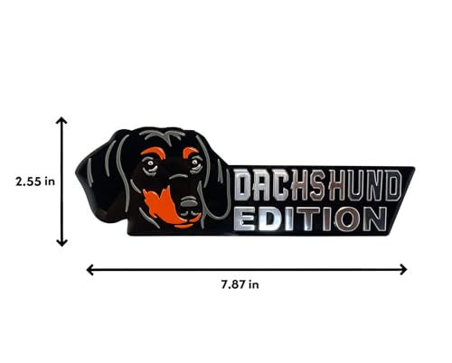 Image of Dog Edition 3D Car Badge, Laser Cutting Metal Emblem, Cute Dogs Decals (Dachshund)