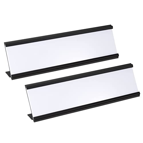 Support plaque de nom aluminium noir porte enseigne bureau signalétique