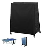 YuYo Tischtennisplatte Abdeckung, Abdeckung für Tischtennisplatte Wasserdicht Abdeckung Tischtennisplatte Outdoor Tischtennisplatte Schutzhülle, Winddicht, UV-Beständiges, 165 X 70 X 185 cm