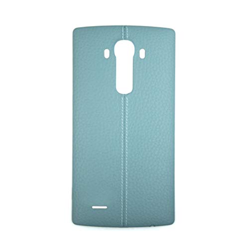 Genuine OEM Original LG Replacement Leather Battery Back Door Cover Case Housing for LG G4 H815 H811 H810 VS999 F500 LS991 (Mint Blue)