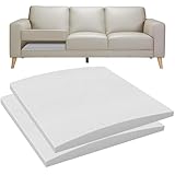 Supporto Per Cuscino Del Divano Da 60 x 60 cm, Pannelli Di Supporto Del Divani Bianco Per Seduta Cedevole, Sostituzione in Schiuma Curva Ad Alta Densità Per Riparare Il Divano A Posti Cedevole (2 Pz)