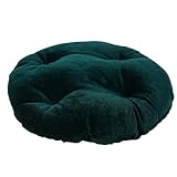 COOZMENT Round Chair Cushion, Overstuffed Chair Pad for Indoor Outdoor (Dark Green)
