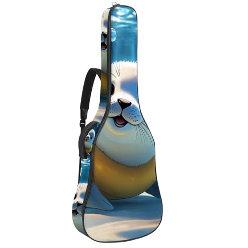 Sac guitare acoustique étanche à plusieurs poches et couche protectrice