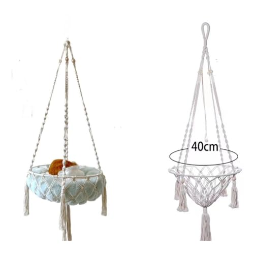 Baoyemes Rede para animais de estimação, corda de algodão tecida à mão para gatos, rede de janela de