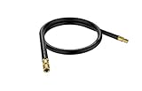 Navac Big Boy High-Flow Refrigerant Hose, Black, 6', 1/2' Diameter, 3/8' to 1/4' Fitting (NHB1)
