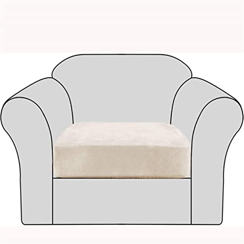 Fundas de cojín elásticas de terciopelo de alta calidad, fundas de sofá antideslizantes, protector de asiento inferior elástico, protector de piel duradero, negro, tamaño grande para máxima comodidad
