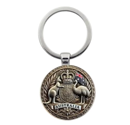 Porte-clés kangourou Australie drapeau souvenir anniversaire