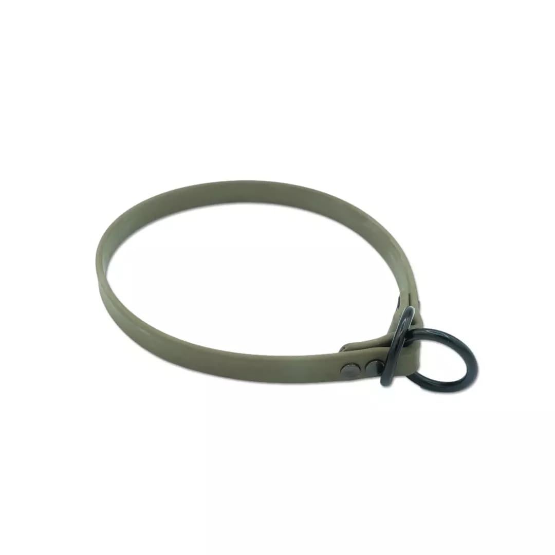 Slip Dog Collar for Training - for Small Medium Large Extra Large Dogs - Waterproof Durable Odor Free Dog Slip Collar (Olive Drab, Large)