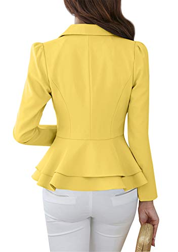 FLITAY Womens Long Sleeve Solid Color Blazer Open Front Work Loose Blazer Jacket2