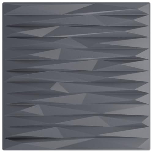 vidaXL Paneles de Pared 12 uds XPS Piedra Gris 50x50 cm 3 m², Revestimiento de Pared, Azulejos de Pared, Arte de la Pared, Paneles