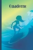  Cuaderno de surf: Cuaderno de surf, cuaderno de papel rayado para la escuela, estudiantes, regalo para niños, niños, niñas, cuaderno de surf, amante del surf