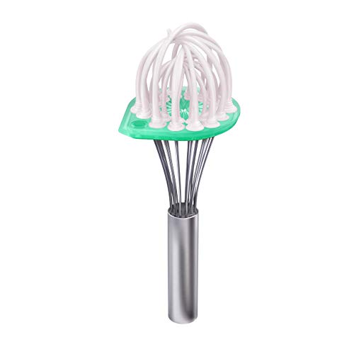Whisk Wiper® - Wipe a Whisk Easily - Multipurpose Kitchen Tool, Made In USA - Includes 11" Stainless-Steel Whisk - Cool Baking Gadget, A Great Gift For Men and Women (Color: Aquamarine) - image 9