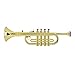 Drfeify Golden Plastic Kid Trumpet, Lightweight Musical Toy for Toddlers with 4 Color Keys, Preschool Little Musicians