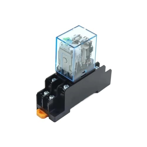 Relais de puissance MY4NJ AC 380V avec base de prise rail DIN 2 NO 2 NC