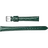 セイコー 腕時計 ベルト バンド 12mm 13mm 14mm RS09C 牛皮革 ワニマルフ型押 切身/グレージング スマートチェンジ レディース 黒 茶 うす茶 青 緑 オレンジ 正規品 (緑, 14-12mm(カン幅-尾錠幅))