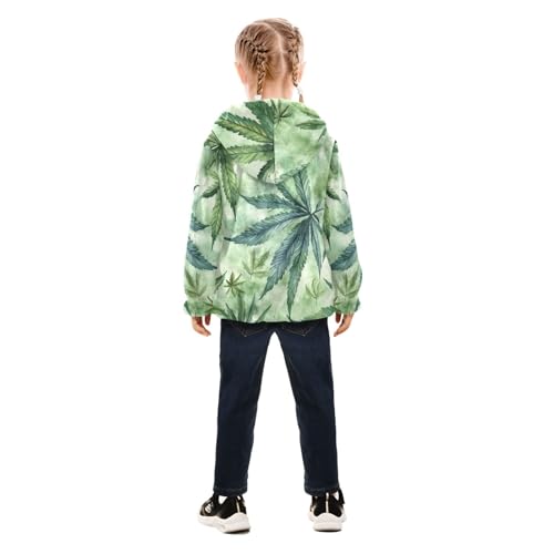 GuoChe Cute Weed Minimalist Style Girls Sherpa Jacket With Hood4