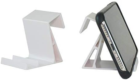 The SkyClip Airplane Cell Phone Back of Seat Inflight Tray Table Clip and Sturdy Phone Stand, Compatible with iPhone, Android, Tablets, and Readers, Travel Must Have (White 2 Pack)