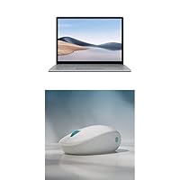 Microsoft Surface Laptop 4, 15 Zoll Laptop ( Ryzen 7se, 8GB RAM, 512GB SSD, Win 10 Home) Platin + Microsoft Ocean Plastic Mouse Seashell
