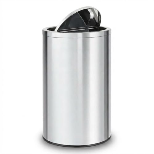 Caneca de Basura de Acero Inoxidable 50L con Tapa Basculante