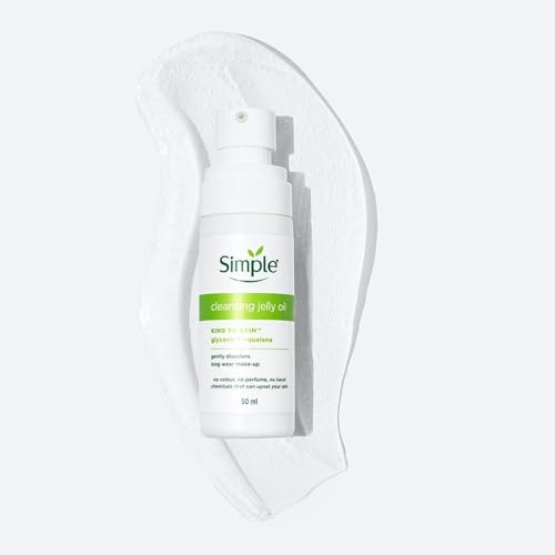 FOUNTINA Simpal's Kind to Skin Cleansing Jelly Oil with Squalane and Glycerin, Waterproof Makeup Remover for All Skin Types, 50ml