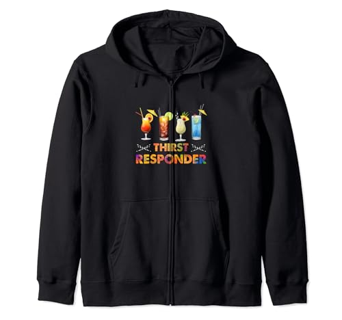 Thirst Response Responder Bartender Mixologists Cocktail Zip Hoodie