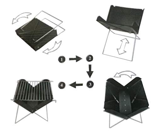 Mini Tabletop Charcoal Grills, Portable Bbq,Fire Pit Bowl, Foldable Heavy Duty Camping Stove, Hibachi Grill, For Indoor And Outdoor Wood Burning, Car Traveling, Backpacking And Picnic #TOP6