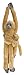Wild Republic Hanging 20" com Langur with Baby Plush