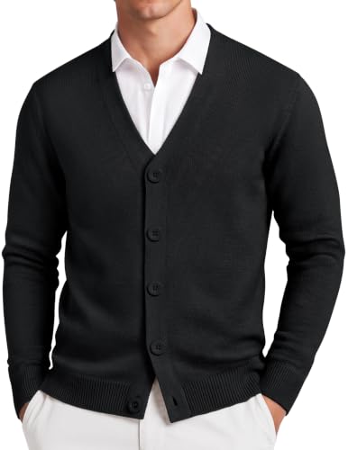 COOFANDY Cardigan Sweaters for Men V-Neck Button Down Cardigans Long Sleeve