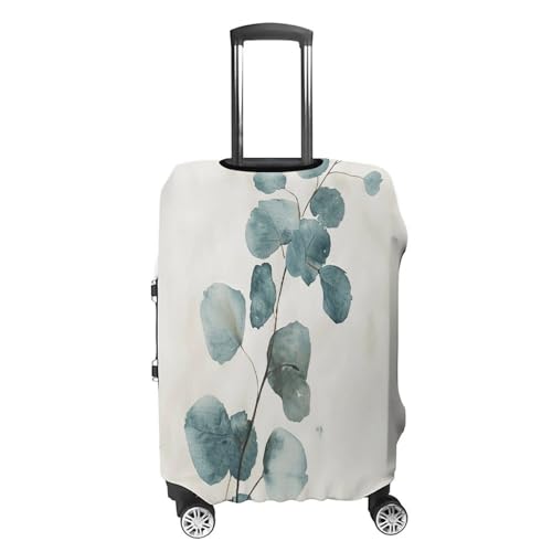 Travel Wheeled Suitcase Sleeve Dustproof Anti-scratch Green Eucalyptus Leaves Luggage Case Protective Cover For 19-32 Inch Luggage4