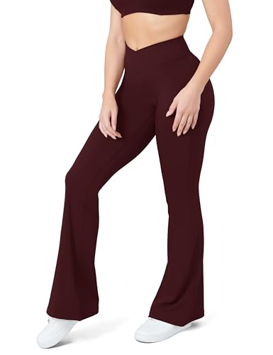 HEGALY Women's Flare Yoga Pants - Crossover Flare Leggings High Waisted Tummy Control Workout Casual Bootcut Pants4