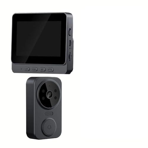 UTTASU Timbre inalámbrico con pantalla de 4.3 pulgadas con intercomunicador, protocolo privado de 2.4 G, visión nocturna, para seguridad en el hogar