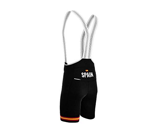 Spain Black Code Cycling Pro Bib Shorts Bike for Men Size L