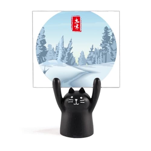 Support de mémo circulaire chat noir Great Cold bureau