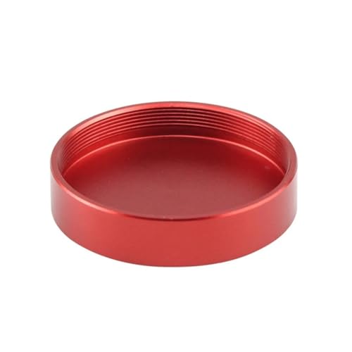 Tapa protectora M42x0,75 mm de metal hembra en color rojo para lentes de telescopio