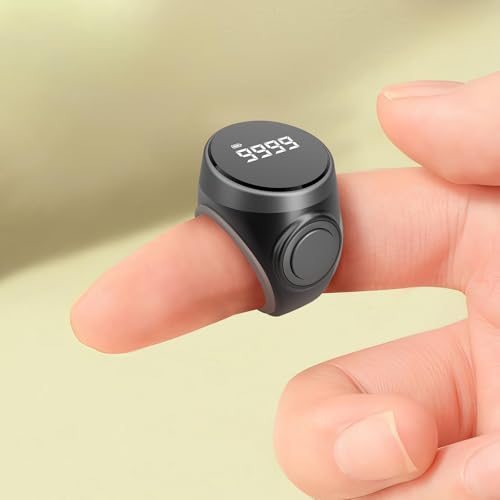 Image of Tasbih Counter Zikr Rings, Smart Tasbeeh Counter, Rechargeable Electronic Digital Tasbih Counter Rings 3 Size(18 /20 /22mm), Finger Counter for Muslims, Prayer, Reminder