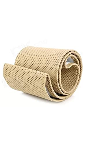 Image of AUTO SHUBH MANGALAM Car Steering Wheel Cover - Microfiber Leather, Breathable, Anti Slip Steering Wheel Cover for Toyota ETIOS