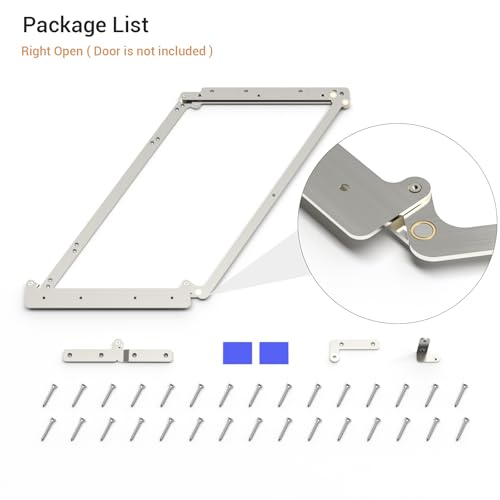 CCJH 180 Degree Bifold Barn Door Hardware Kit Hidden for Right Open Folding Closet Doors, Doorframe Mounting Invisible Sliding Folding Bracket for Opening Width 30" by CCJH - Image 6