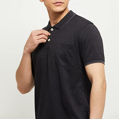 Image of Max Men Solid Slim Fit Polo T-Shirt