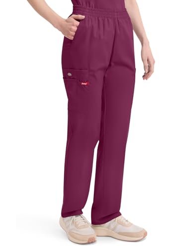 Image of Dickies EDS Signature Scrubs for Women, Elastic Waist Pull-On Cargo Pants for Women in Soft Brushed Poplin - 86106