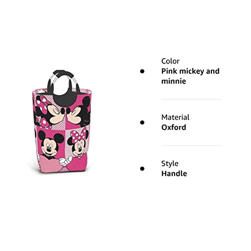 Pink Laundry Hamper Foldable Square Laundry Bag Waterproof For Washing Storage, 50L #TOP5