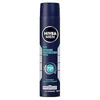 NIVEA MEN Intense Protection Fresh Anti-Perspirant Aerosol Deodorant 250ml | Dual Protect Formula | Fresh Scent | 72-Hour Sweat Protection | Antibacterial Actives Prevent Odour