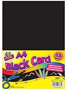 Artbox Activity Card - Black - Pack of 15 A4 Sheets