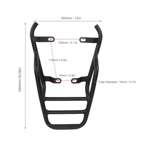 Porte-bagages arrière moto de qualité supérieure avec support de valise - 5