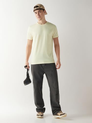 Image of Bewakoof Men's 100% Cotton Solid Regular Fit Half Sleeve Round Neck T-Shirt | Tshirt for Men Cotton| Casual Wear | Street Wear