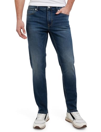 Image of DKNY Bedford Slim Fit Jeans for Men - Tapered Leg Stretch Denim Pants, Classic 5-Pocket Styling | Mens Slim Fit Jeans