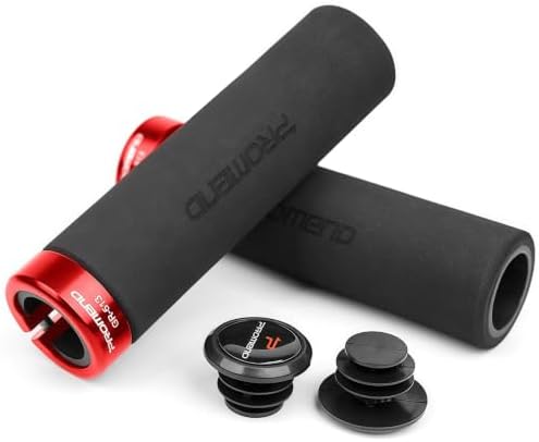 Fahrradgriffe, Weichschaum Lenkergriffe Single Lock-on, Komfortable rutschfeste Fahrradgriffe, Lenkerendgriffe für Mountainbike Rennrad BMX Roller