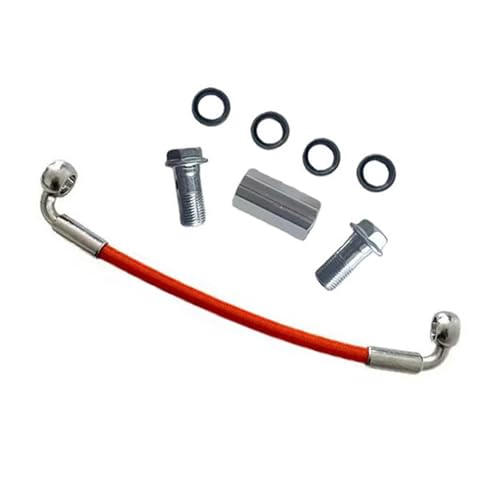 Manguera de freno para motocicleta de acero inoxidable con extensión 90-90 grados de 90 cm