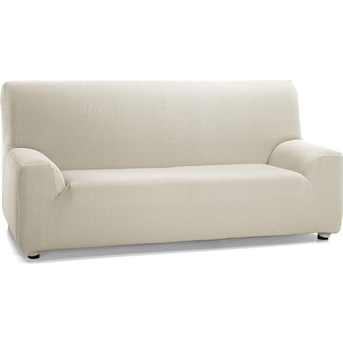 ECOMMERC3 | Copridivano elastico ed extra morbido per divano a 3 posti da 170 a 215 cm- Copridivano regolabile, Colore Avorio - 100% prodotto in Spagna