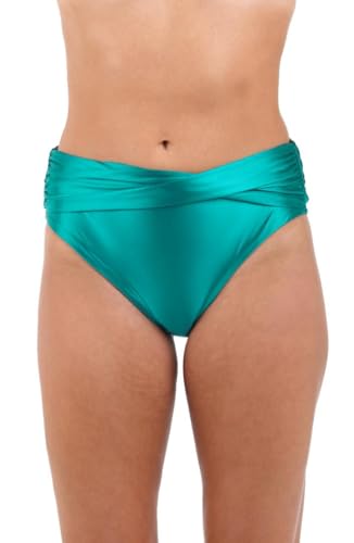 Bas de bikini femme galbant La Blanca taille mi-haute drapée